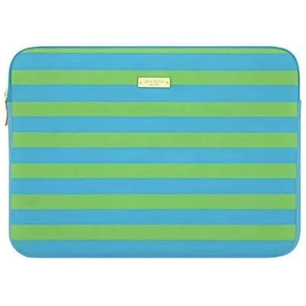 Kate Spade Neoprene Laptop Notebook Sleeve Cover Blue Green Laptops iPads‎